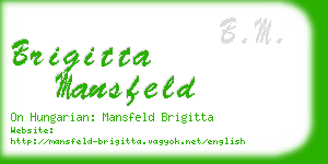 brigitta mansfeld business card